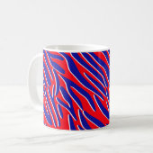 Rouge, blanc et gras | Tiger Stripe Classique Mug (Devant gauche)