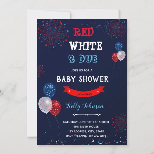 Rouge blanc et invitation en temps voulu (Devant)