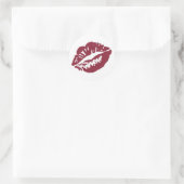 Rouge blanc fade lèvres smooch baiser stickers (Sac)