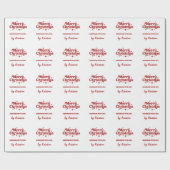 Rouge blanc fait main par emballage cadeau de Noël (Plat)