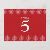 Rouge + blanc Flacon de neige Numéro de table du m (Dos)