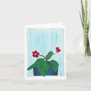 Rouge Blanc Gloxinia Violet Cartes pour notes afri