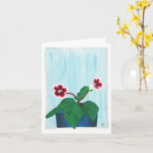 Rouge Blanc Gloxinia Violet Cartes pour notes afri (Fleur jaune)