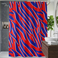 Rouge, Blanc & Gras | Rideau de douche Rayure de T