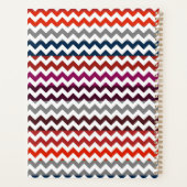 Rouge blanc gris Chevron Zigzag Monogramme (Dos)