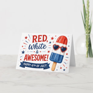 Rouge, Blanc & Incroyable ! Carte de vœux patrioti