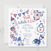 Rouge Blanc & Invitation Prévue (Devant)