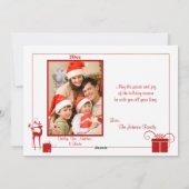 Rouge, blanc Joyeux Noël Arbres et Carte photo de (Dos)