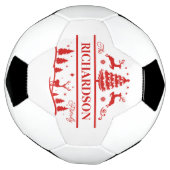 Rouge blanc Noël Nom de famille personnalisé (Tourné)