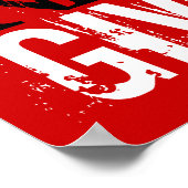 Rouge Blanc Noir Ne Jamais Abandonner Poster (Coin)