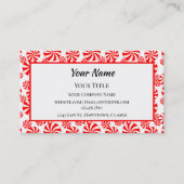 Rouge Blanc Peppermenthe Candy Carte de visite mod (Devant)