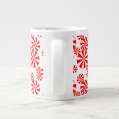 Rouge blanc Peppermenthe Motif Jumbo Mug (Dos)