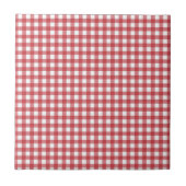 Rouge blanc Plaid Check céramique Carreaux Vintage (Devant)