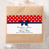 Rouge, Blanc Pois Étiquette d'eau, Marine Bow (En situation)