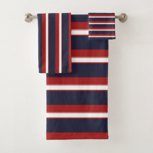 Rouge Blanc Rayures Bleu Marine Rayure Nautique