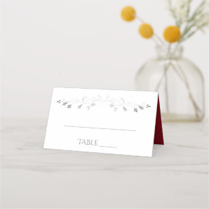 Rouge & Blanc Simple Élégant Mariage Cartes de lie