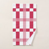Rouge blanc Tartan Check Plaid (Serviette à main)