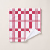 Rouge blanc Tartan Check Plaid (Gant de toilette)