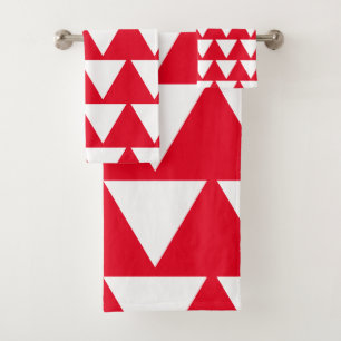 Rouge Blanc Triangle Motif Art moderne