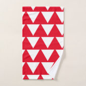 Rouge Blanc Triangle Motif Art moderne (Serviette à main)
