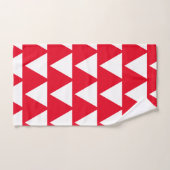 Rouge Blanc Triangle Motif Art moderne (Serviette à main)