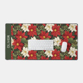Rouge Blanc Vert Poinsettia Fleurs Nom du Motif (Clavier et souris)