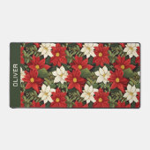 Rouge Blanc Vert Poinsettia Fleurs Nom du Motif (Recto)