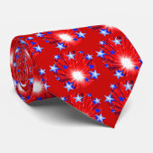 Rouge bleu blanc rouge de cravate de feu (Roulé)