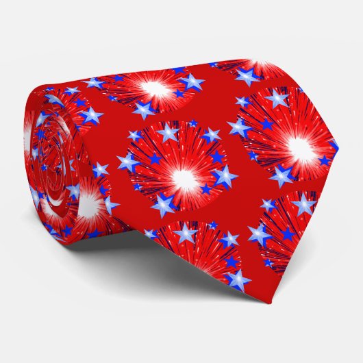 Rouge bleu blanc rouge de cravate de feu (Roulé)