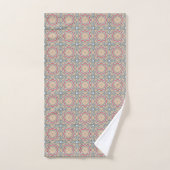 Rouge, bleu et crème coloré à motifs  (Serviette à main)