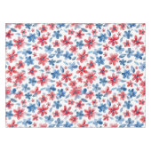 Rouge bleu Floral 4 juillet Nappe (Devant (Horizontal))