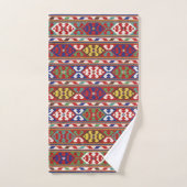 Rouge Bleu Vert Jaune Blanc Oriental Kilim Rug (Serviette à main)