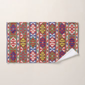 Rouge Bleu Vert Jaune Blanc Oriental Kilim Rug (Serviette à main)