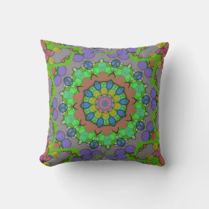 Rouge bleu vert Noël Coussin Kaleidoscope