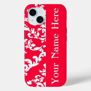 Rouge Bold Damask met naam @ Emporiomoffa