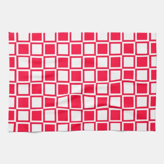 Rouge Bold Mod Squares Theedoek (Horizontaal)