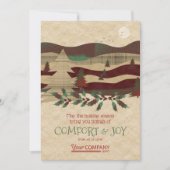 Rouge, Bourgogne, Beige Rustique Cartes de fin de  (Devant)