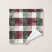 Rouge Bourgogne Crème verte Blanc Plaid (Gant de toilette)