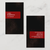 Rouge Brown foncé Joli Carte de visite de charme (Devant / Derrière)