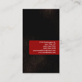 Rouge Brown foncé Joli Carte de visite de charme (Dos)