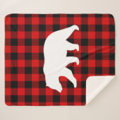 Rouge Buffalo Plaid & Ours Blanc (Devant (Horizontal))