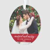 Rouge calligraphie Mariage marié et joyeux (devant)