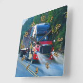 Rouge Camion Camion Fret Camion Horloge murale (Angle)
