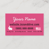 Rouge carte de visite de teinture à cravate (Dos)