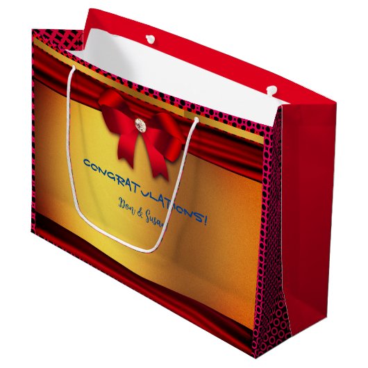 Rouge - Célébration de mariage et plus - Grand sac (Devant Angle)