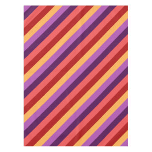 Rouge cerise Violet rayures Petite nappe