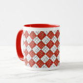 ROUGE CHECK MOSAIC Rouge Combo Mug (Devant gauche)