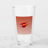 Rouge chili Peppers en verre (Devant)