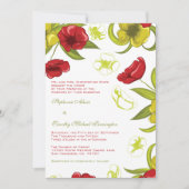 Rouge + citron vert faire-part de mariage fleurs d (Devant)