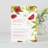 Rouge + citron vert faire-part de mariage fleurs d (Debout devant)